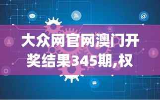 大众网官网澳门开奖结果345期,权威诠释推进方式_UHD款3.472