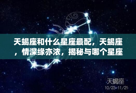 揭秘天蝎座最配的星座,情深缘亦浓的星座配对探索