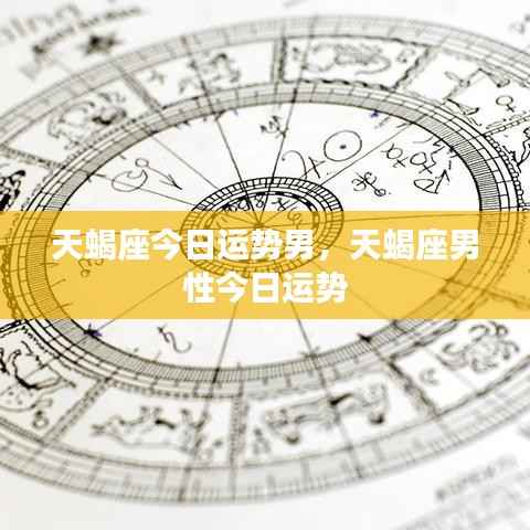 天蝎座男性今日运势详解
