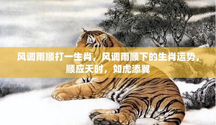 顺应天时,如虎添翼,生肖运势与风调雨顺下的生肖揭秘