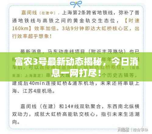 富农3号最新动态揭秘,今日消息一网打尽!