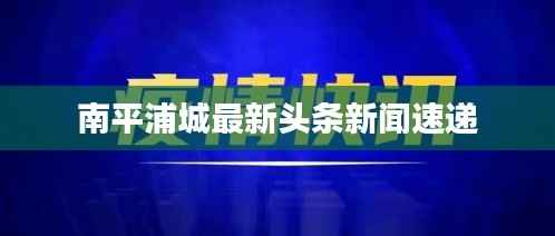 南平浦城最新头条新闻速递