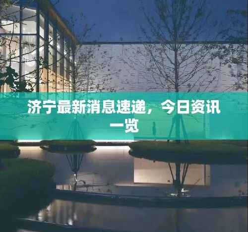 济宁最新消息速递,今日资讯一览